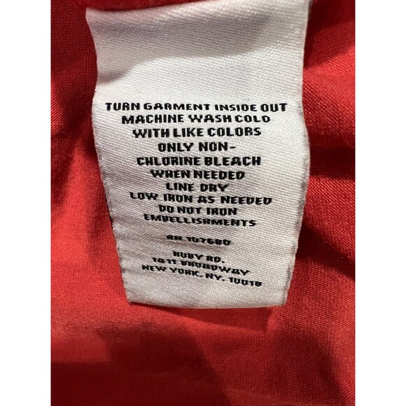 Ruby Rd. Women's short Sleeve Shirt Jeweled Neckline petite medium - Picture 7 of 7